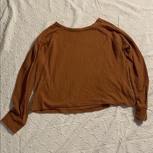 Waffle knit light sweater